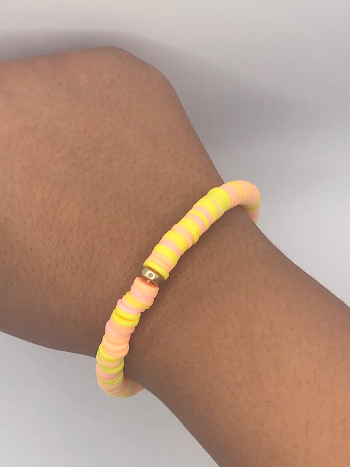 Sunset Clay Bead Bracelet