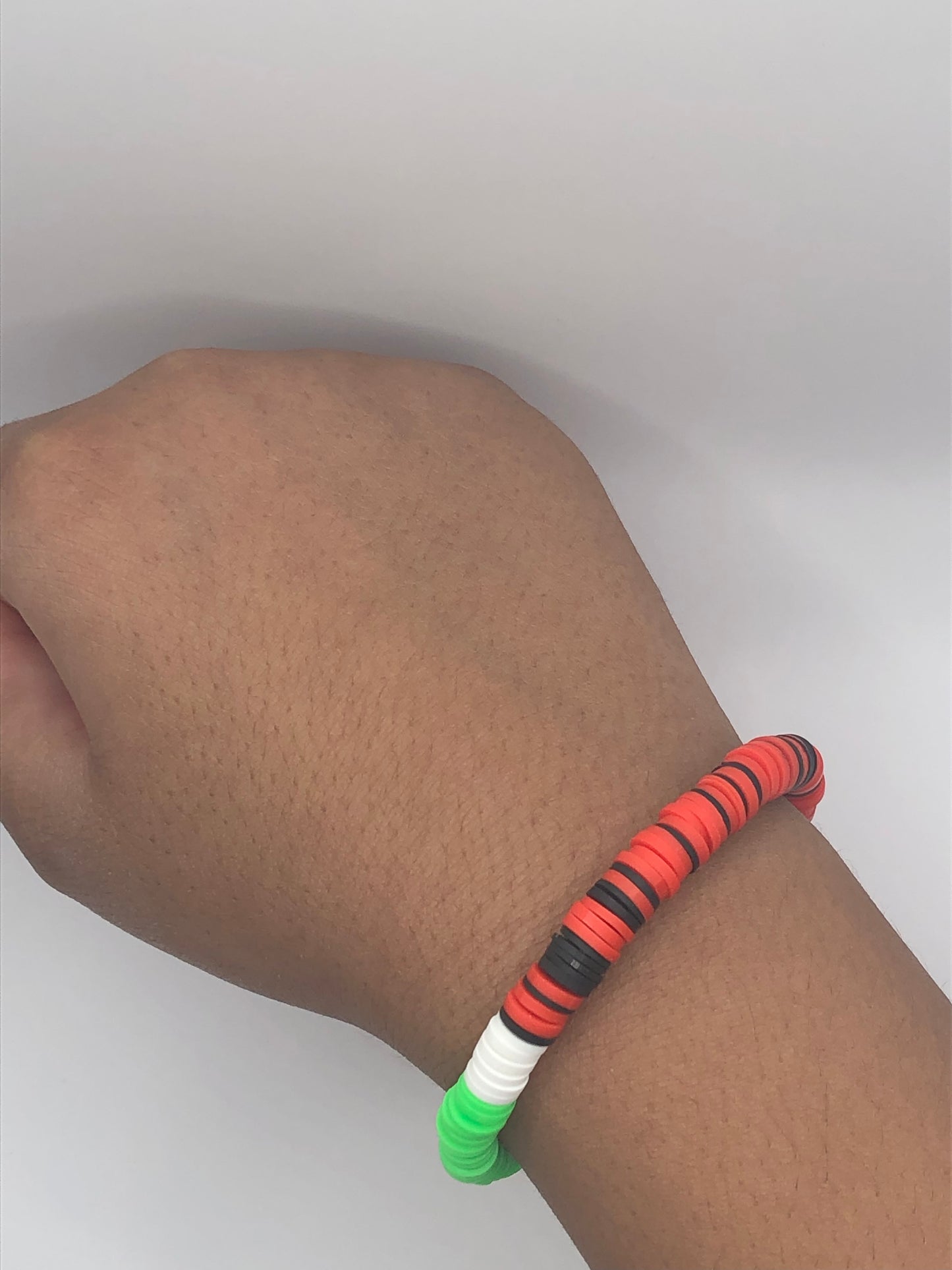 Watermelon Clay Bead Bracelet