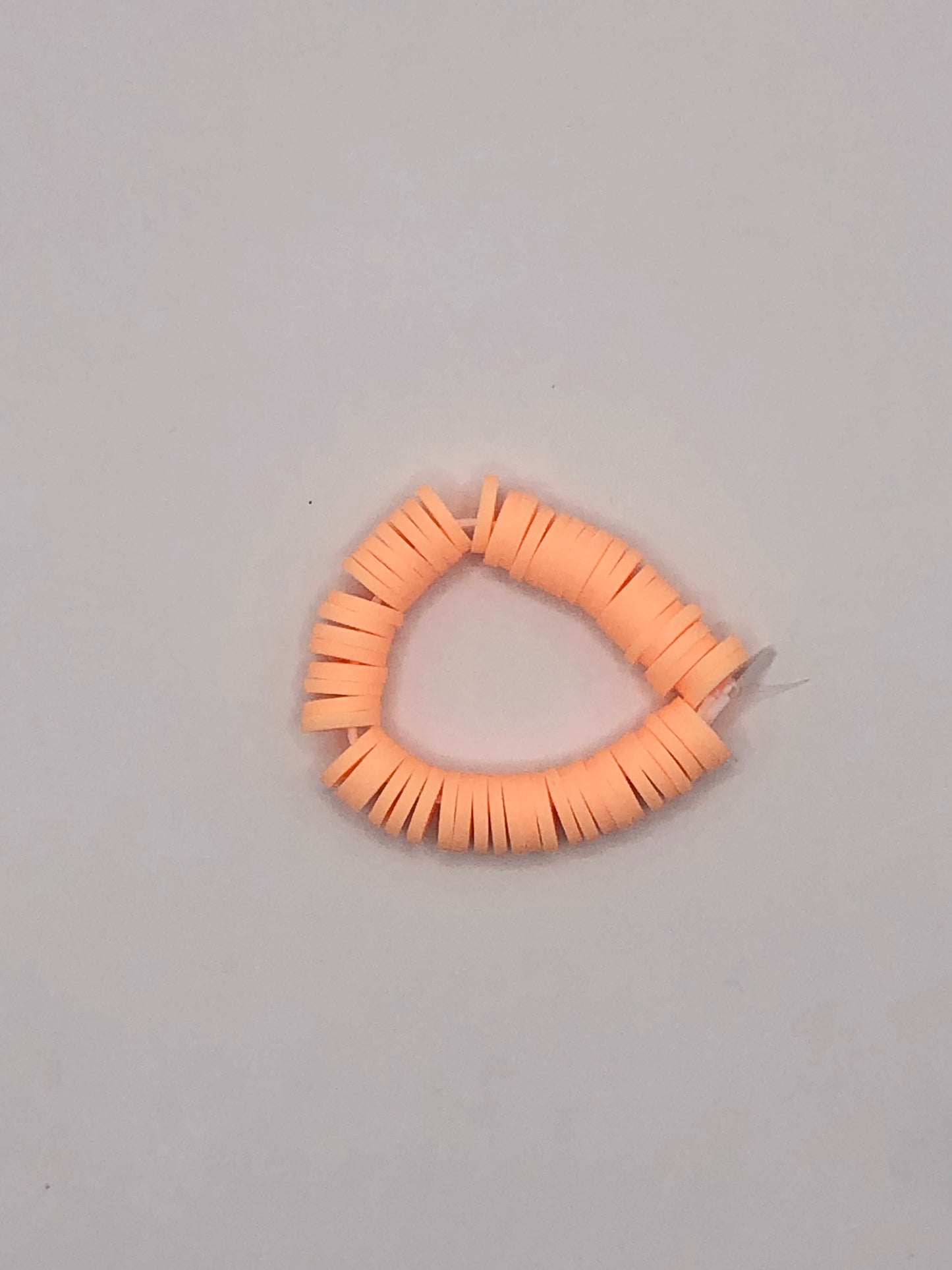 Peachy Clay Bead Ring