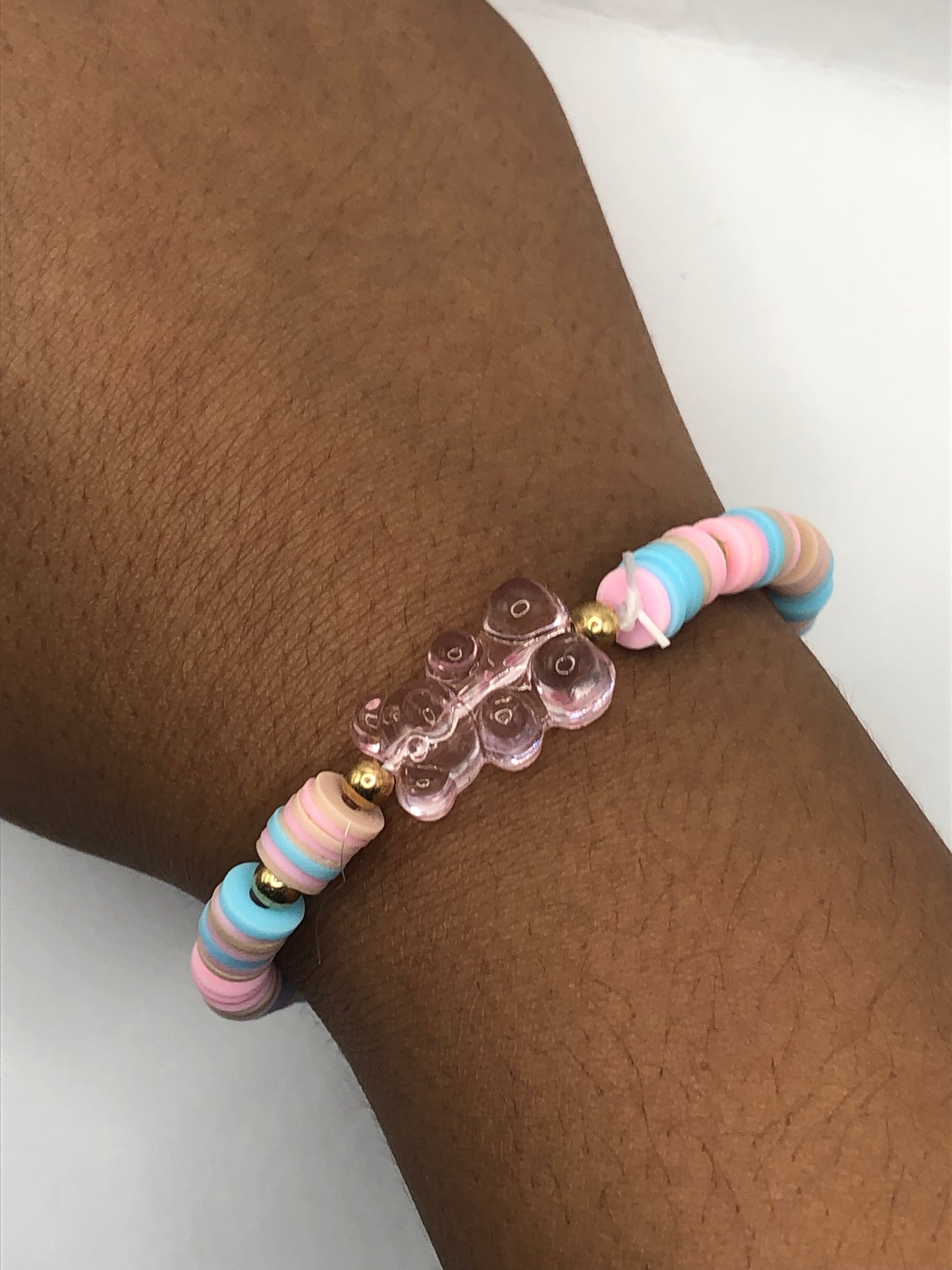 Beach Gummy Bear Clay Bead Bracelet