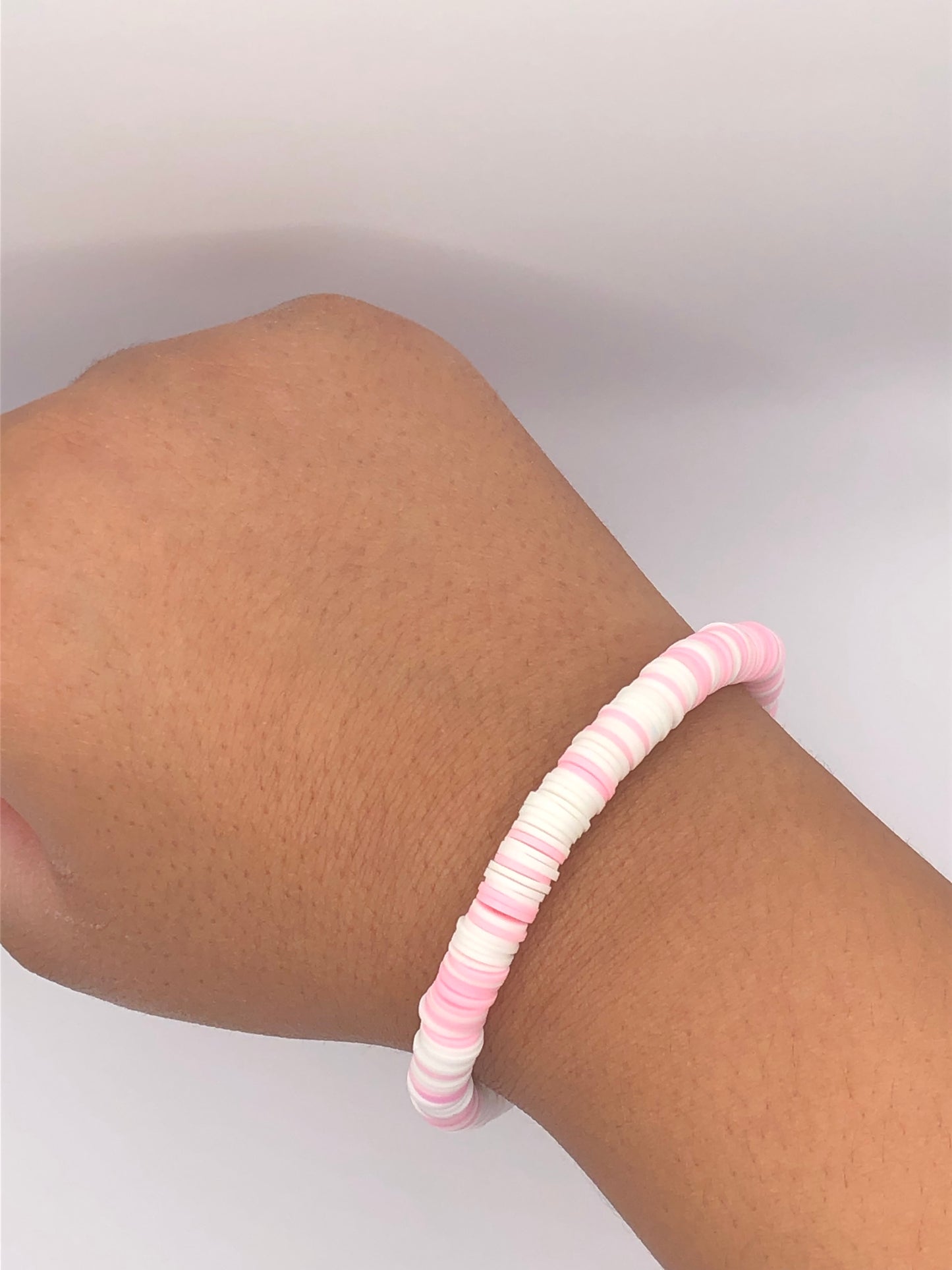 Strawberry Milkshake Clay Bead Bracelet