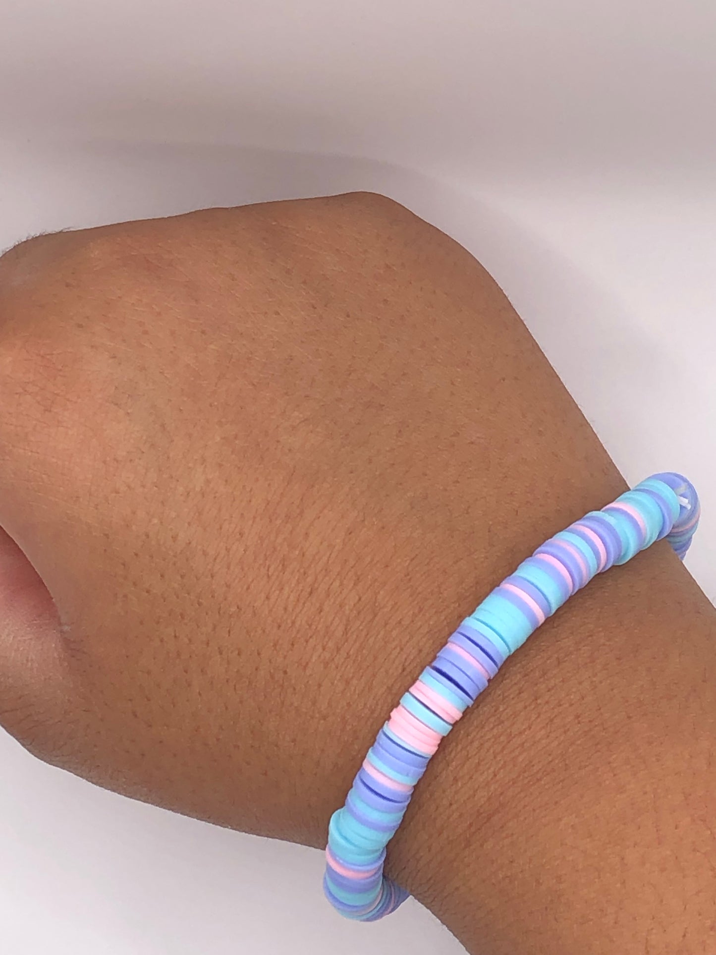 Cotten Candy Clay Bead Bracelet