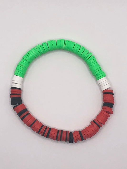 Watermelon Clay Bead Bracelet