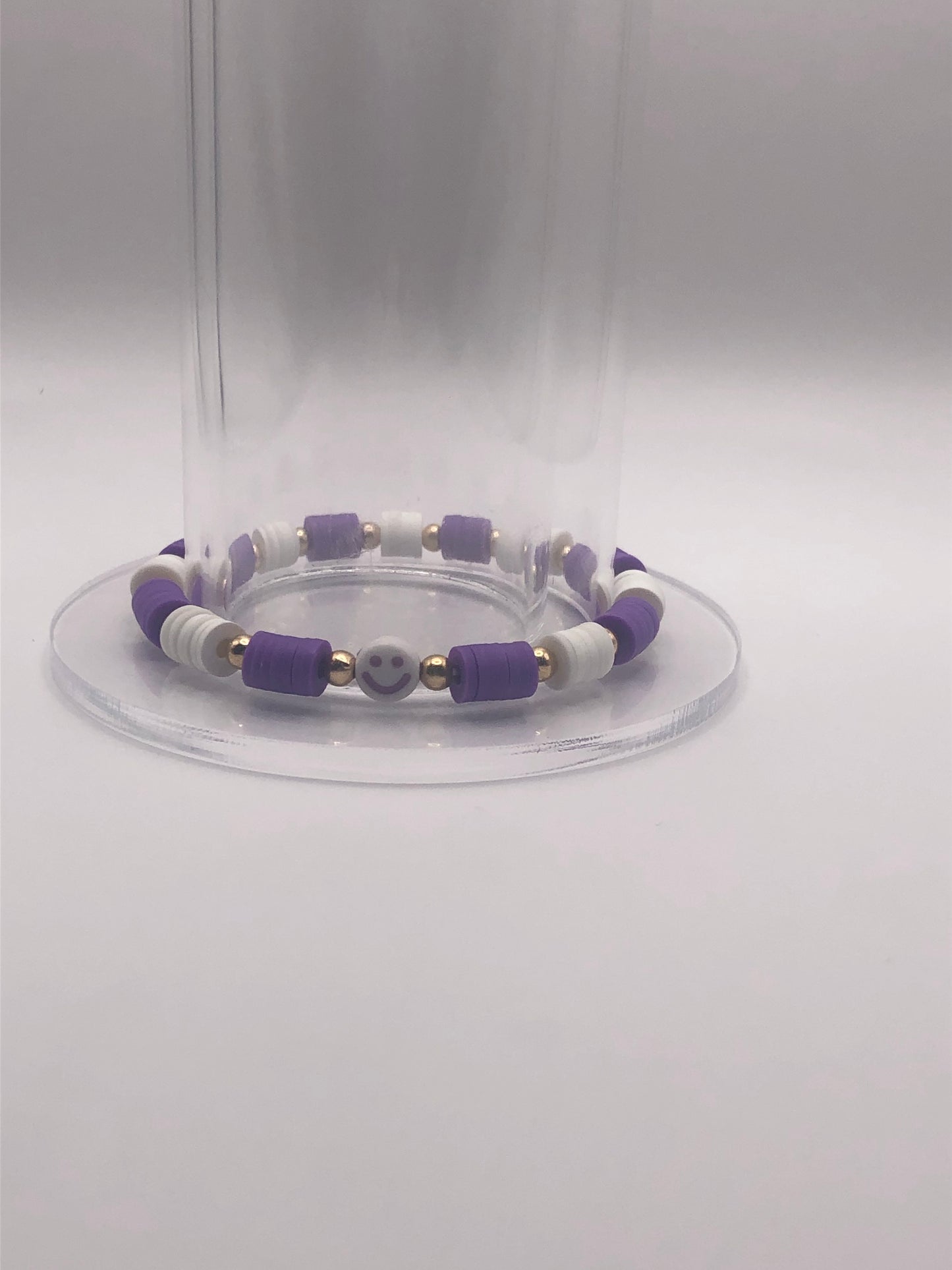Royal Purple Clay bead bracelet