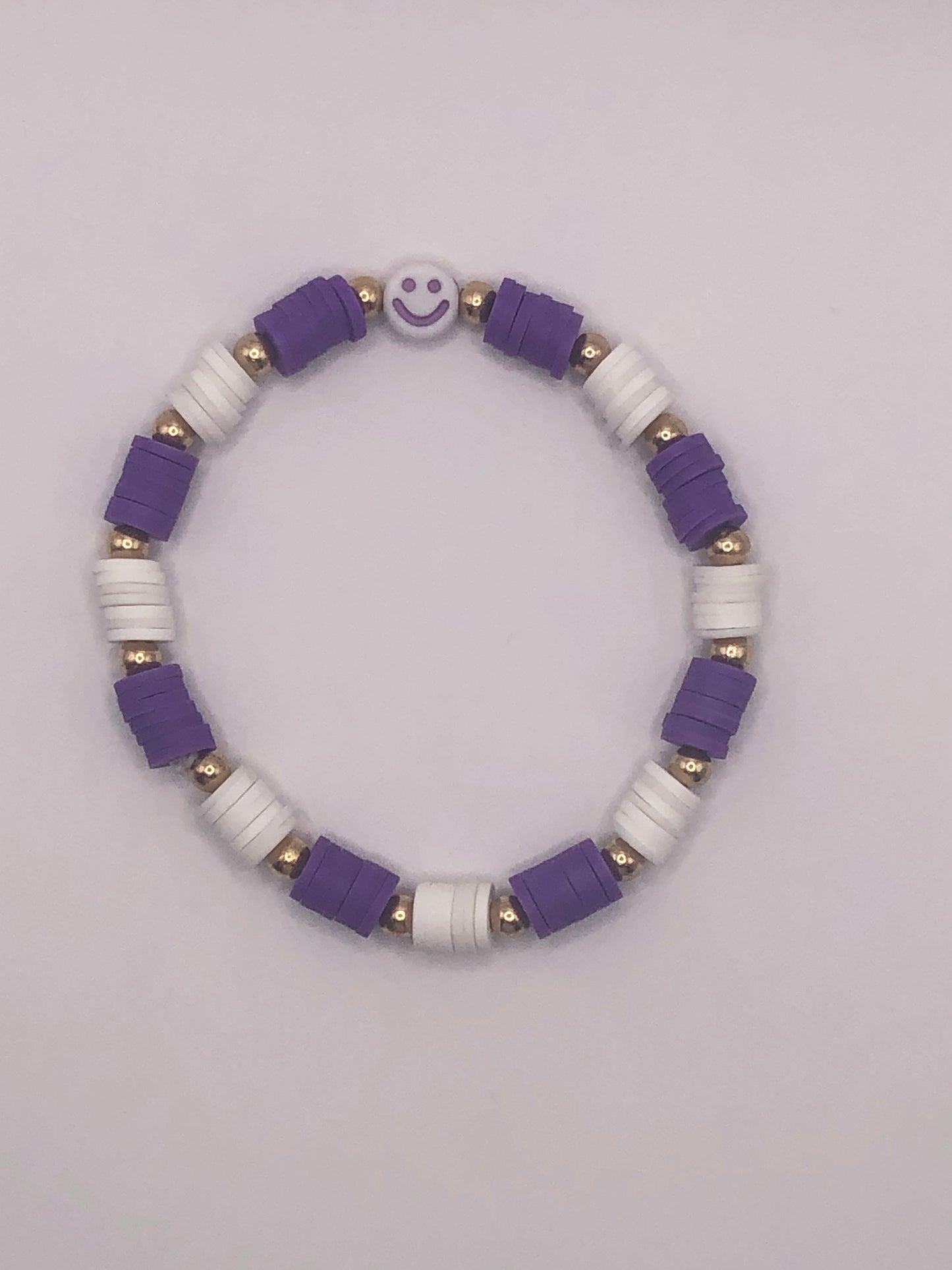 Royal Purple Clay bead bracelet