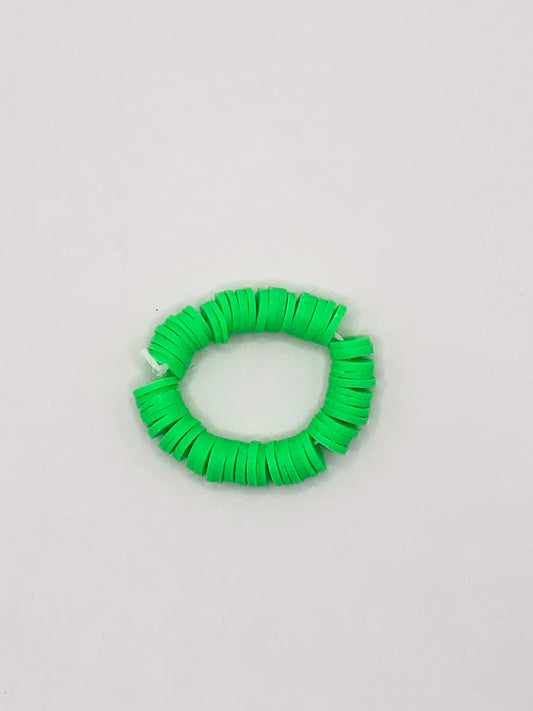 Green Apple Clay Bead Ring