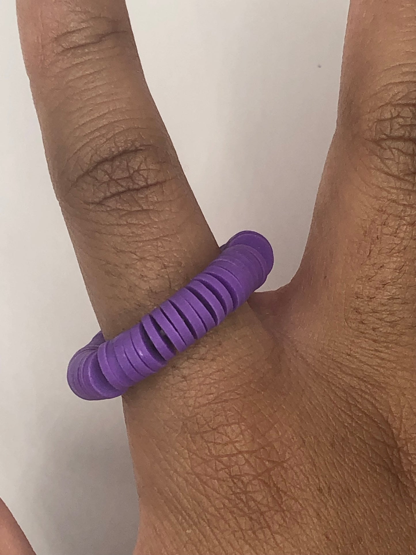 Grape Clay Bead Ring