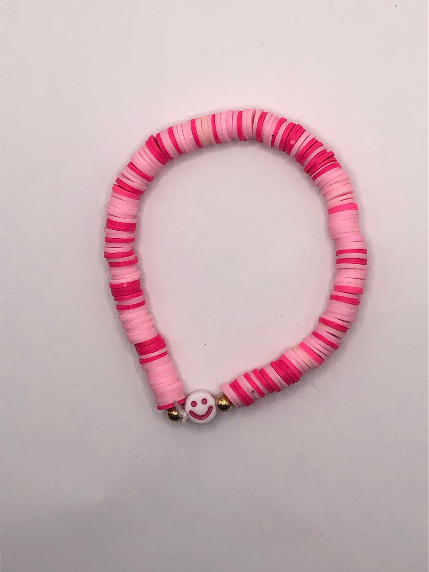 Pretty In Pink Clay Bead Bracelet