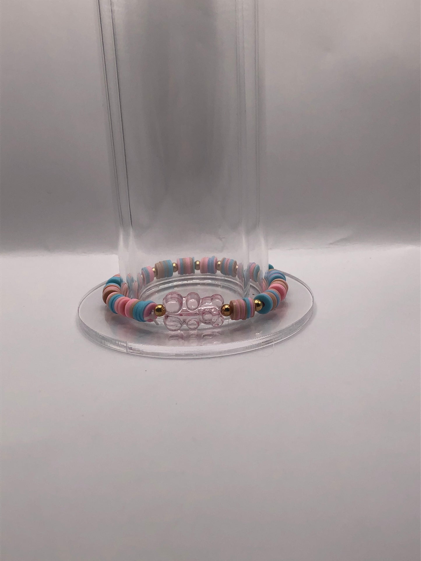 Beach Gummy Bear Clay Bead Bracelet